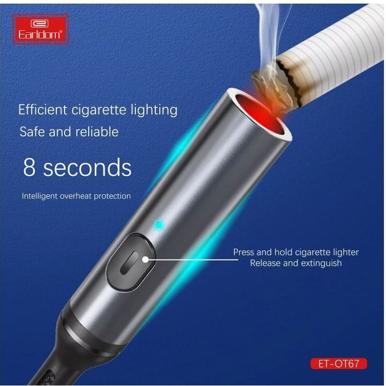 فندک الکترونیکی ارلدام مدل OT67 با درگاه USB-C