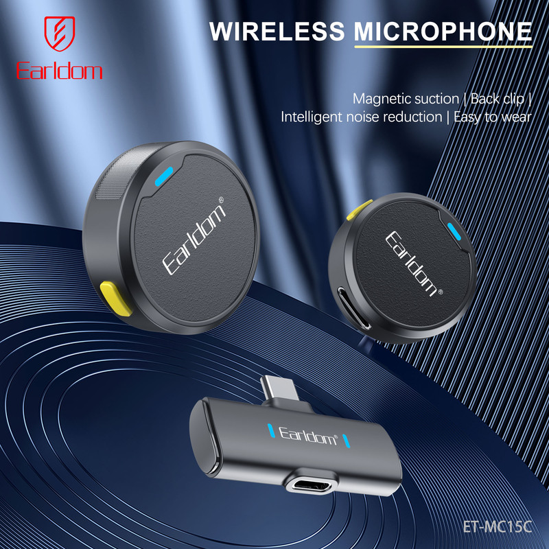 میکروفن بی سیم ارلدام مدل MC15C با درگاه اتصال USB-C - تصویر 2