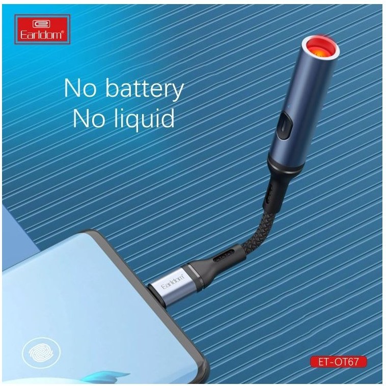 فندک الکترونیکی ارلدام مدل OT67 با درگاه USB-C - تصویر 3